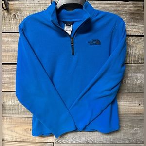 The North Face blue pullover 1/4 zip fleece 💙 Youth Large 14/16. ✨LIKE NEW